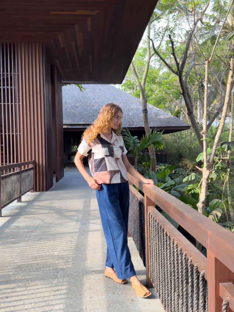 The Autumn Shirt cotton by World of Crow in multi color for women in Singapore