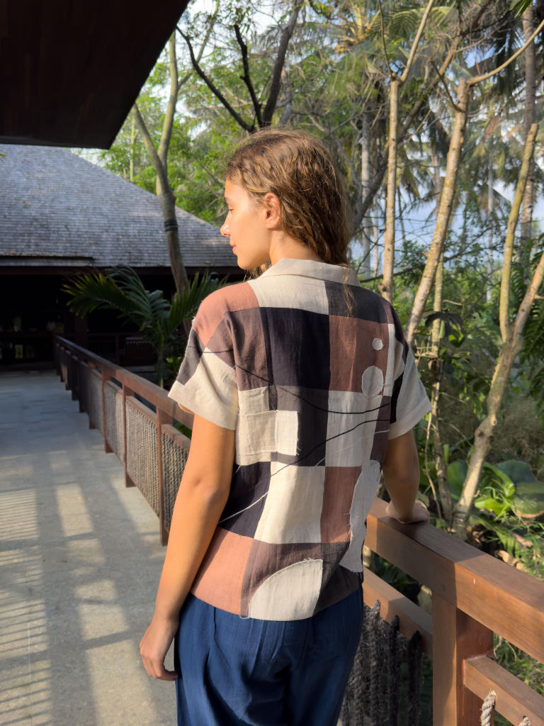 The Autumn Shirt cotton by World of Crow in multi color for women in Singapore