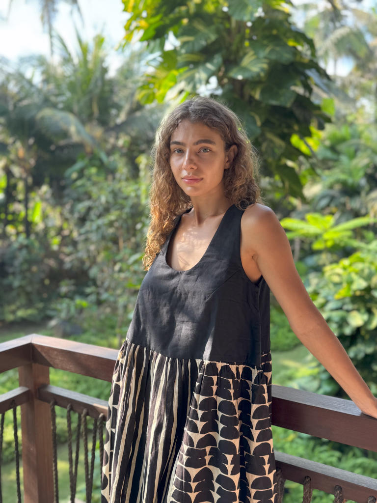 The Erica Dress cotton by World of Crow in black color for women in Singapore