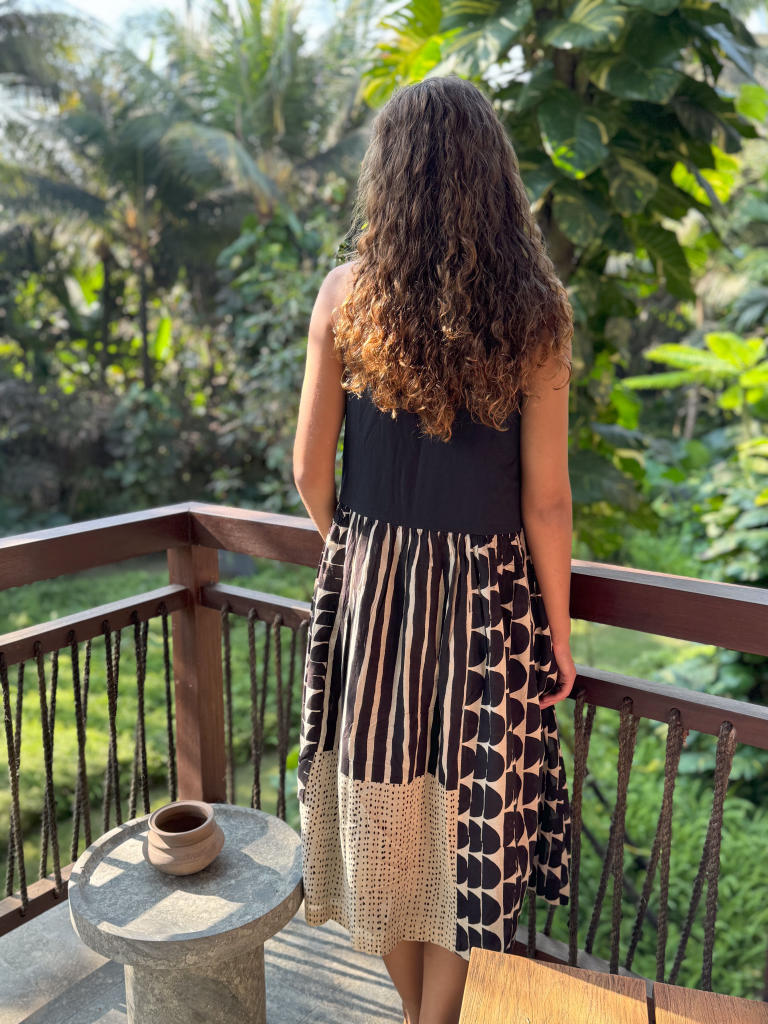 The Erica Dress cotton by World of Crow in black color for women in Singapore