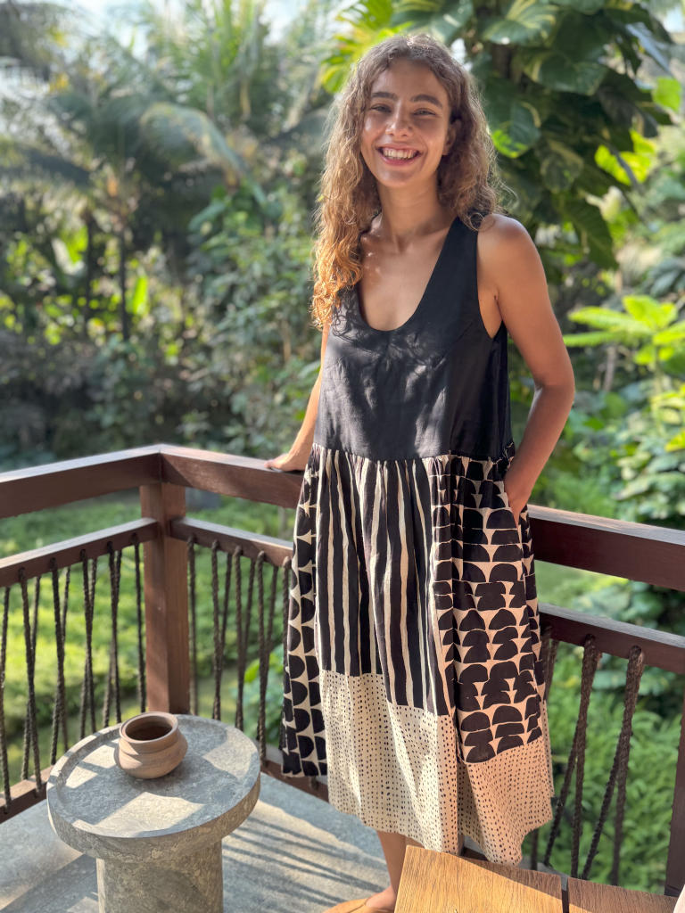 The Erica Dress cotton by World of Crow in black color for women in Singapore
