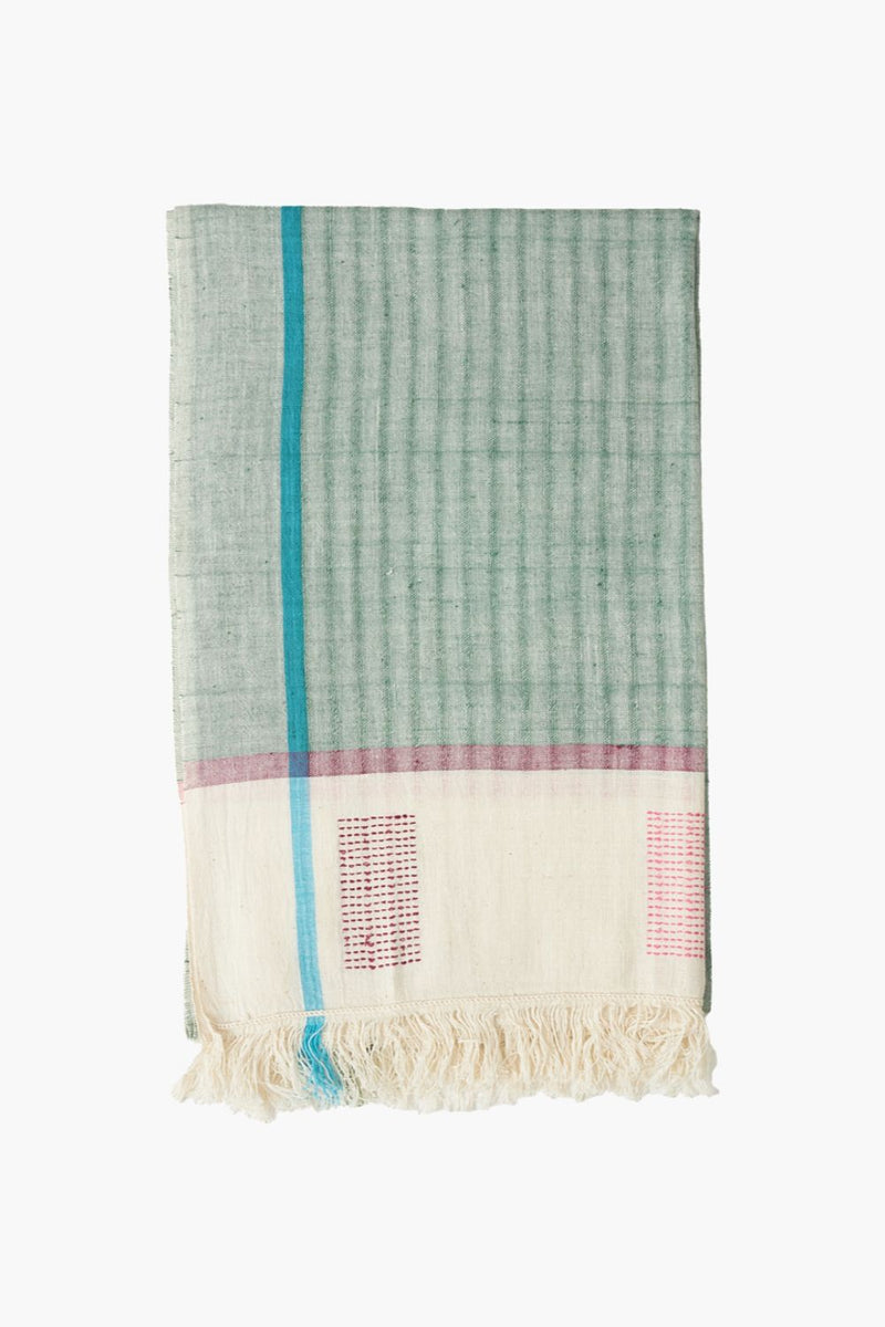 The Mint Check stole cotton by World of Crow for women in Singapore