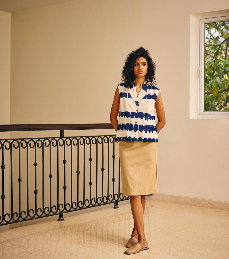 The Naive Shirt cotton by Khara Kapas in white for women in Singapore
