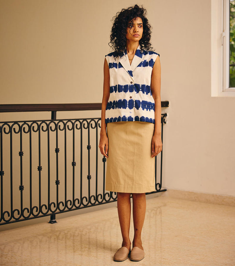The Naive Shirt cotton by Khara Kapas in white for women in Singapore
