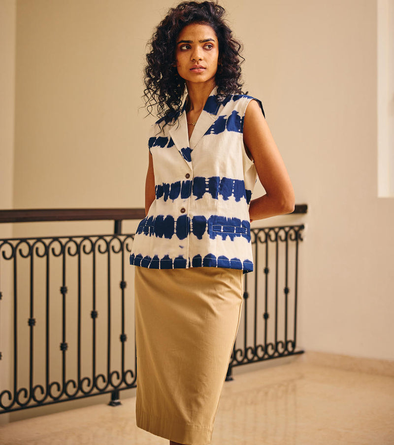 The Naive Shirt cotton by Khara Kapas in white for women in Singapore