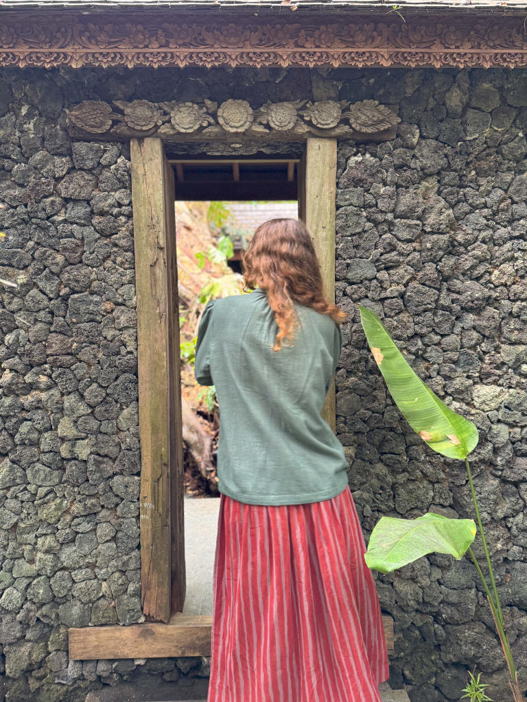 Mulholland Shirt — Vintage cotton by World of Crow in olive color for women in Singapore