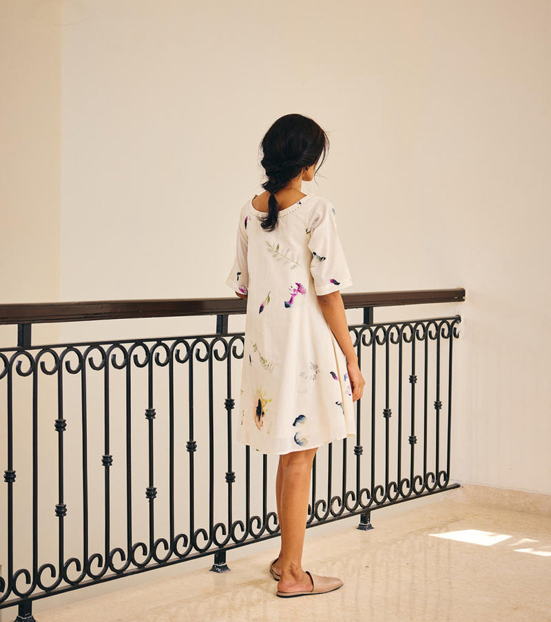 The Sanguine Dress cotton by Khara Kapas in white for women in Singapore