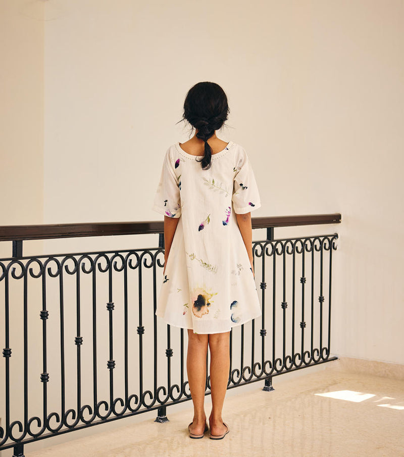 The Sanguine Dress cotton by Khara Kapas in white for women in Singapore