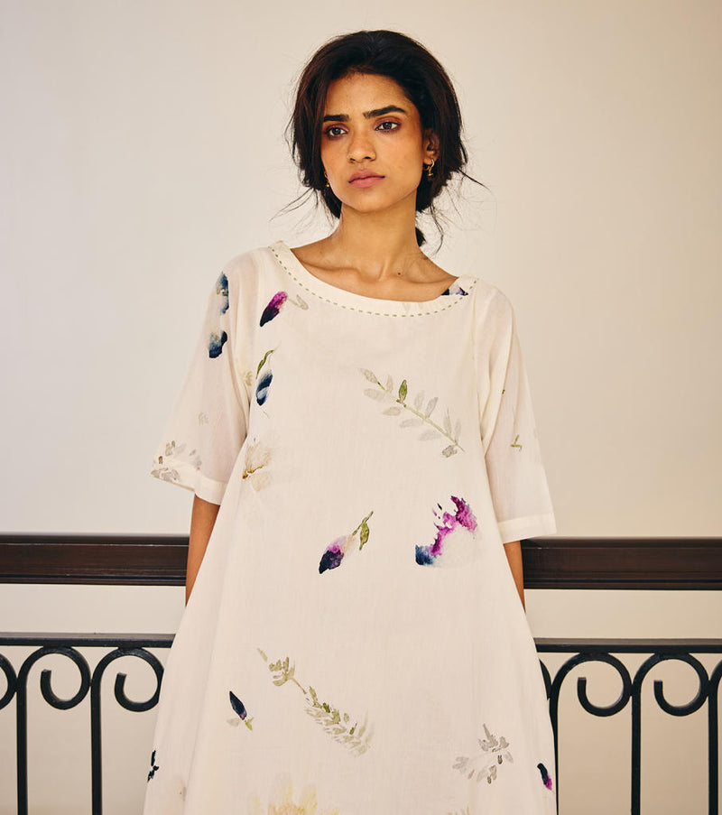The Sanguine Dress cotton by Khara Kapas in white for women in Singapore