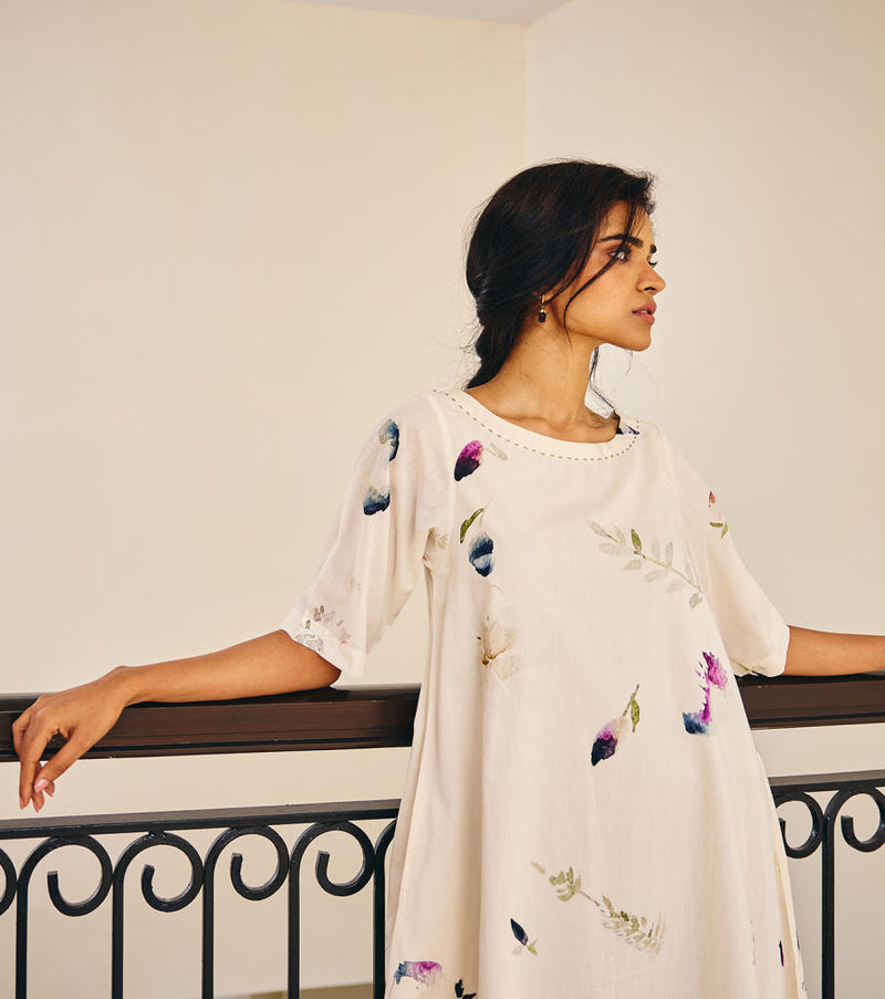 The Sanguine Dress cotton by Khara Kapas in white for women in Singapore