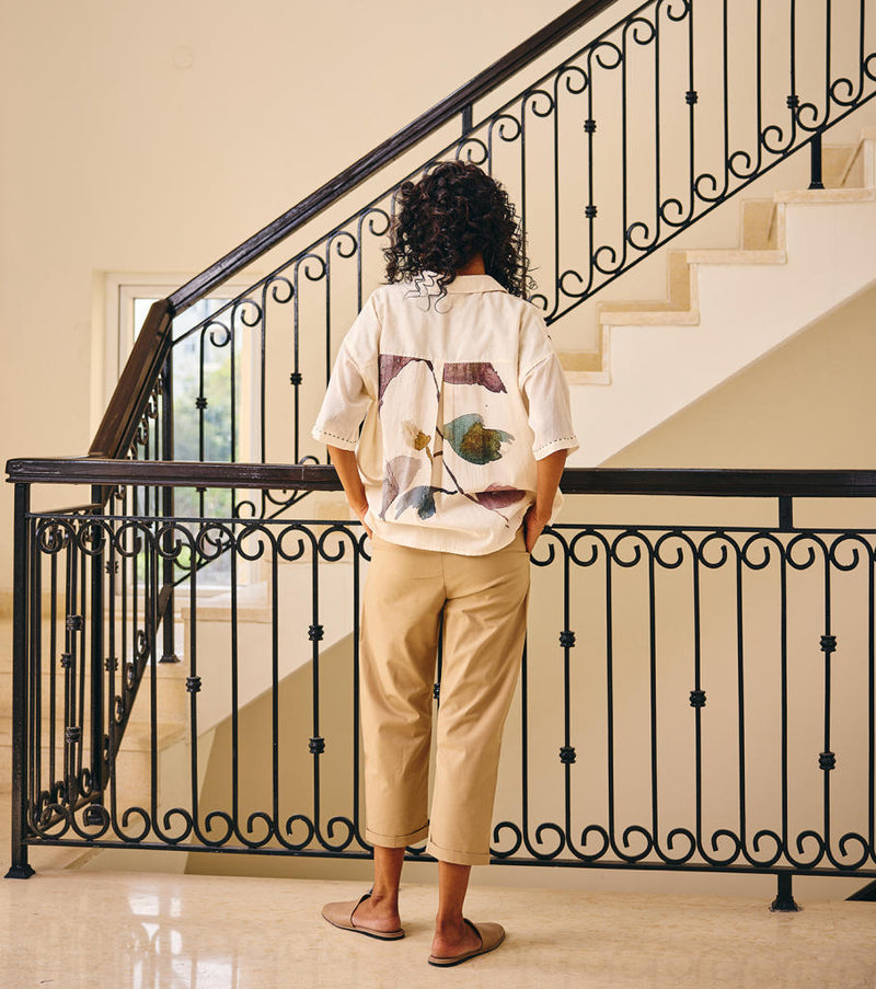 The Softer shell shirt cotton by Khara Kapas in white for women in Singapore
