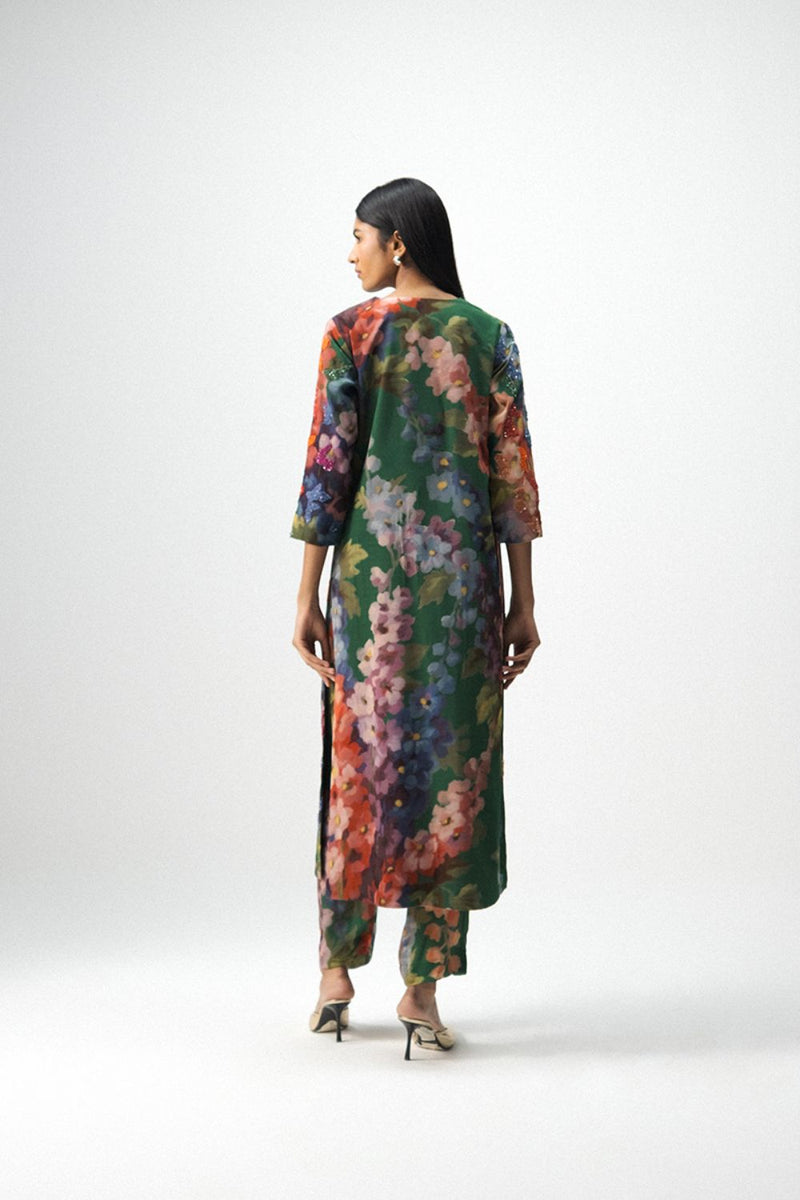 THEA EMBOROIDERED KURTA SET mul by Yam in multi color for women in Singapore