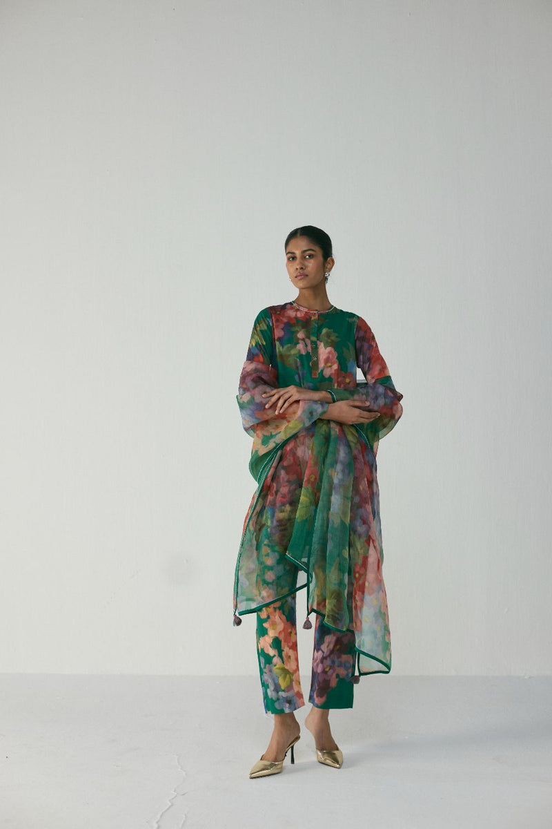 THEA SHORT KURTA SET cotton by Yam in multi color for women in Singapore