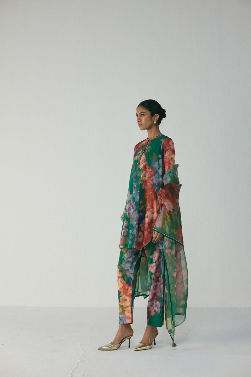 THEA SHORT KURTA SET cotton by Yam in multi color for women in Singapore