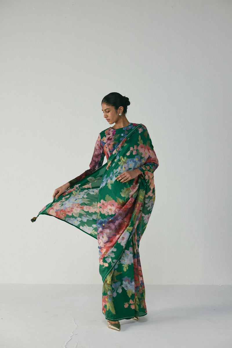 THEA SILK SAREE silk by Yam in multi color for women in Singapore