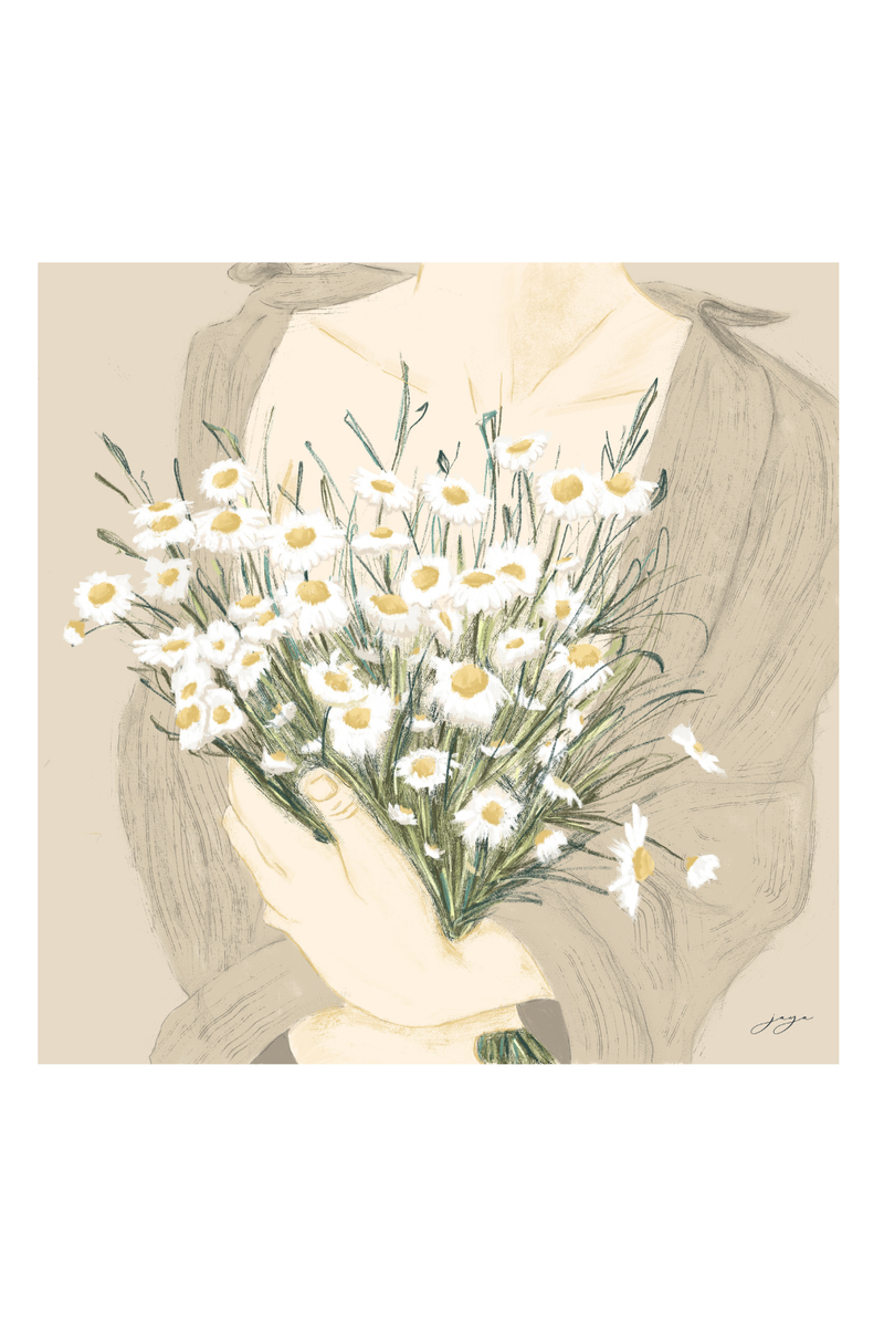 The girl with the daisies