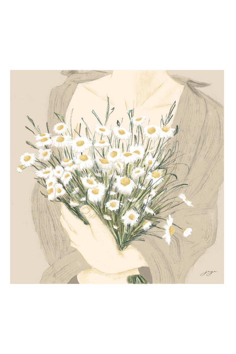 The girl with the daisies