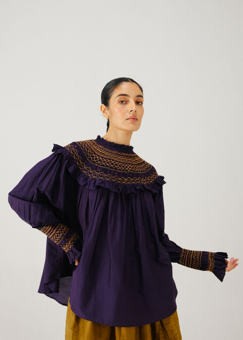 Theo top-Ink silk by CORD for women in Singapore
