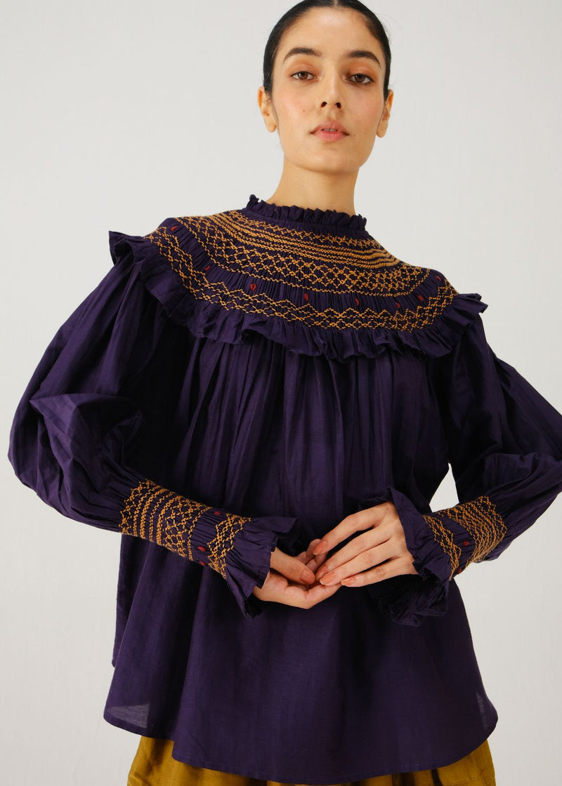 Theo top-Ink silk by CORD for women in Singapore