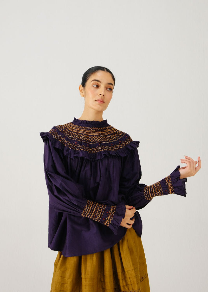 Theo top-Ink silk by CORD for women in Singapore