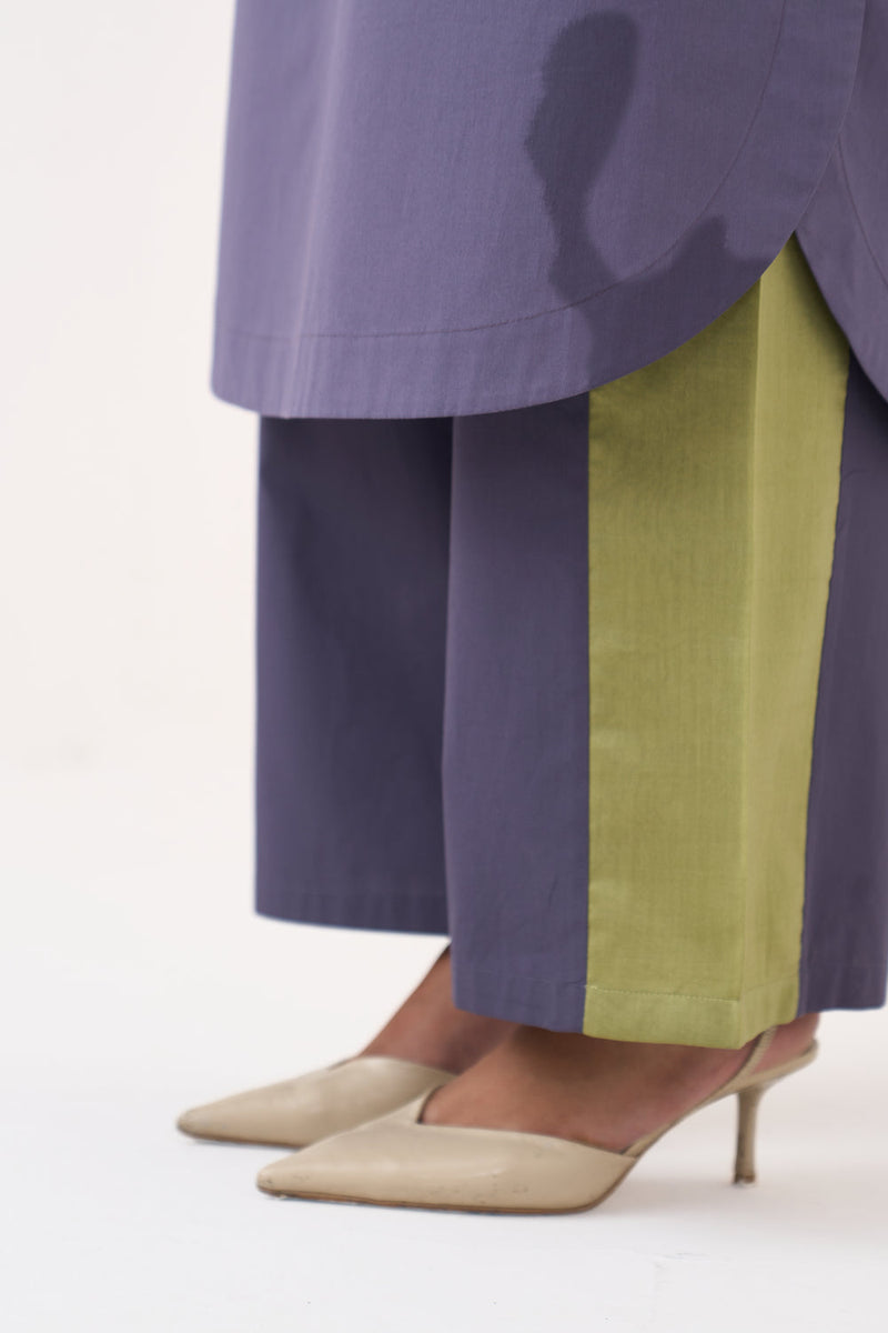 Long Jumper Co-Ord-Ash Violet poplin co-ord set by THREE in voilet for women in Singapore