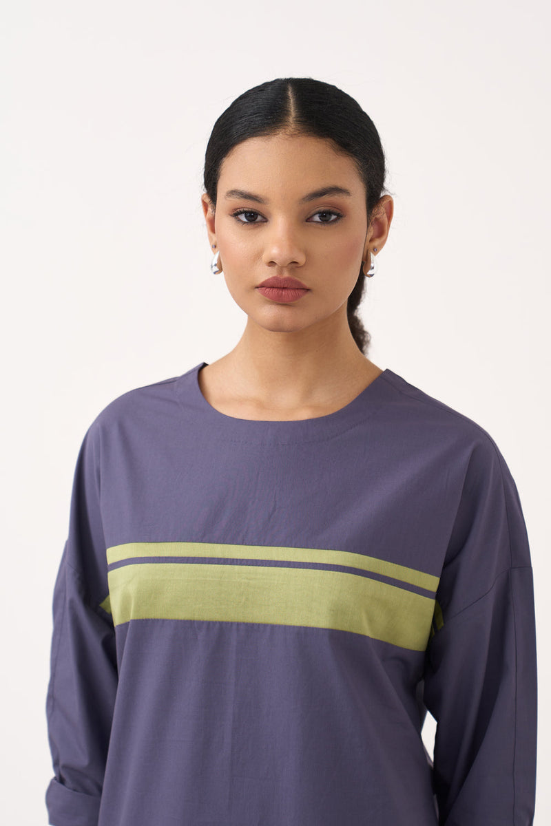 Long Jumper Co-Ord-Ash Violet poplin co-ord set by THREE in voilet for women in Singapore
