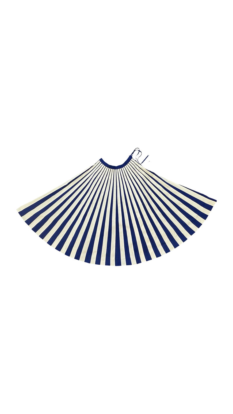 Tigress Skirt-Blue and White cotton skirt by Ka-Sha in white for women in Singapore