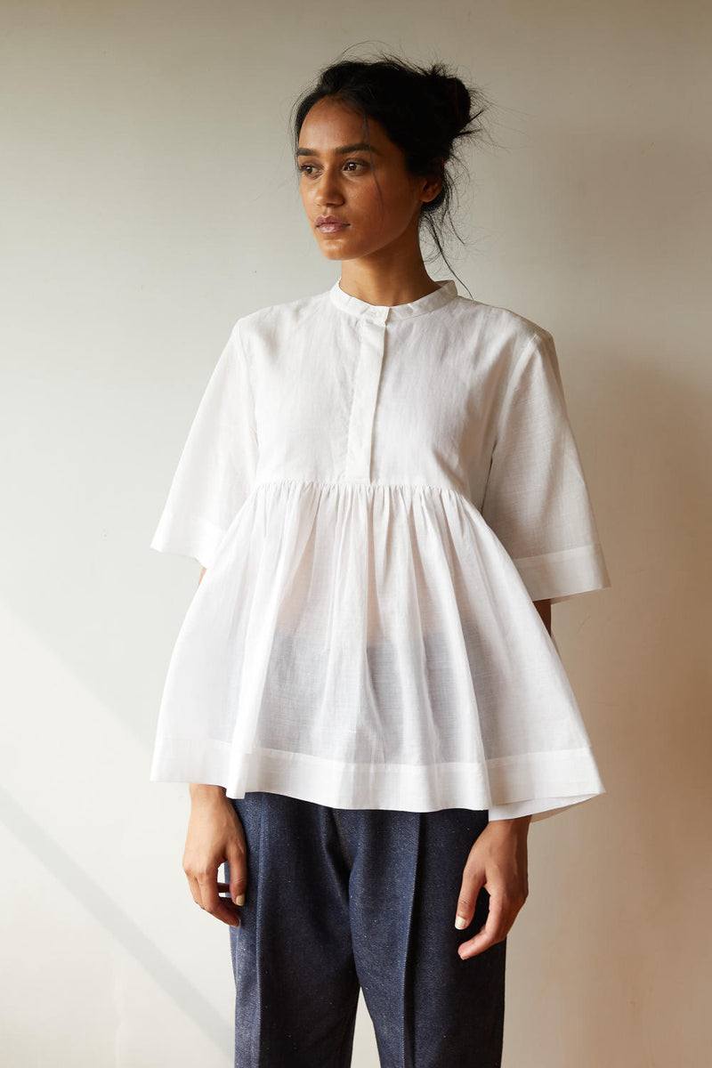 Timothee Top cotton by The Summer House in white color for women in Singapore