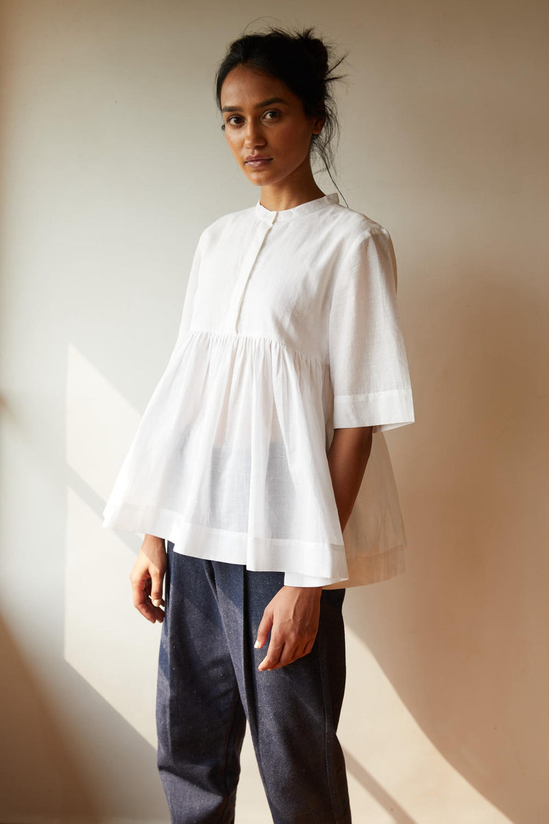 Timothee Top cotton by The Summer House in white color for women in Singapore