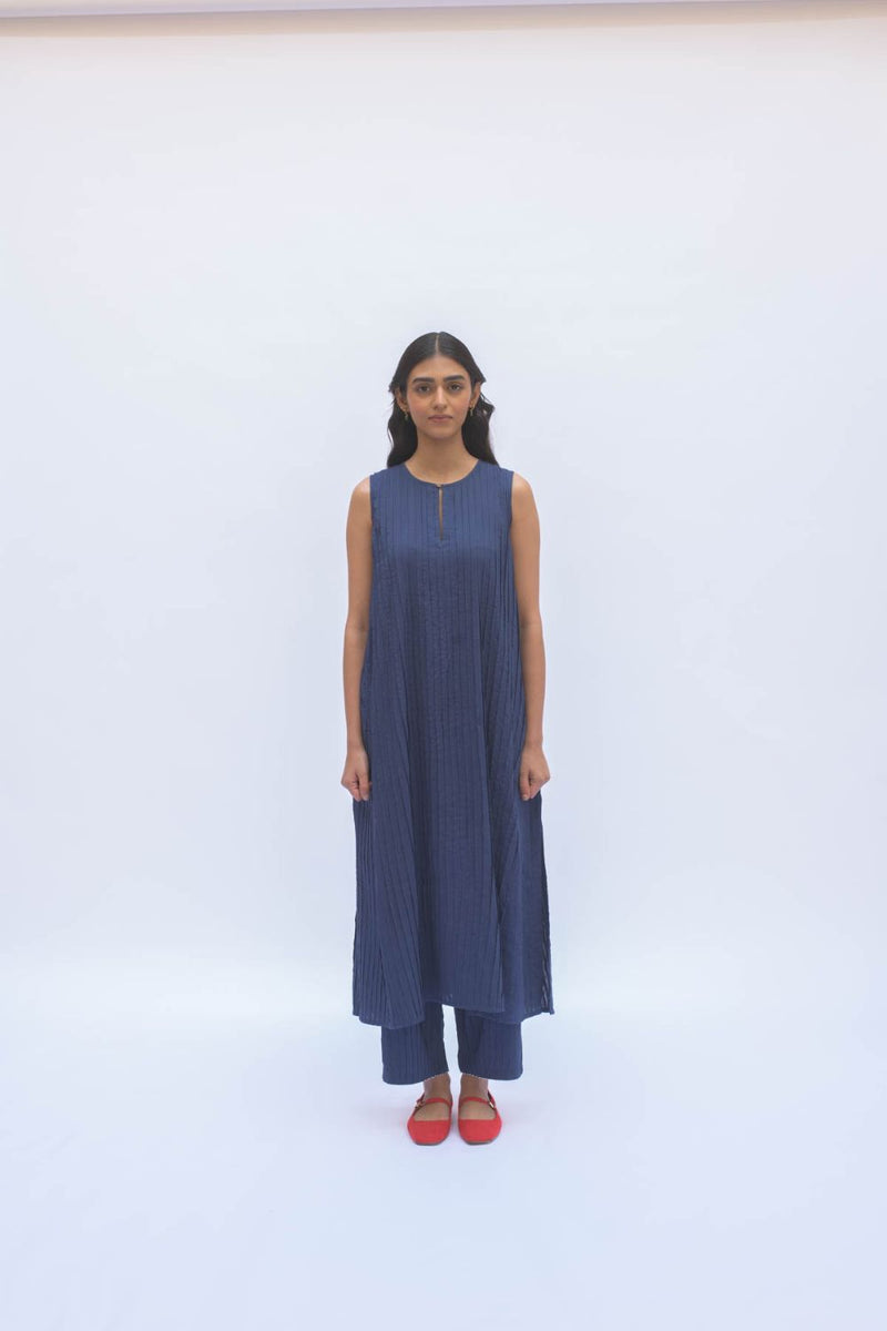 NEELI KURTA SET cotton by TOKREE in blue color for women in Singapore