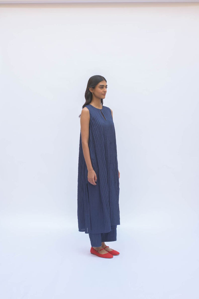 NEELI KURTA SET cotton by TOKREE in blue color for women in Singapore