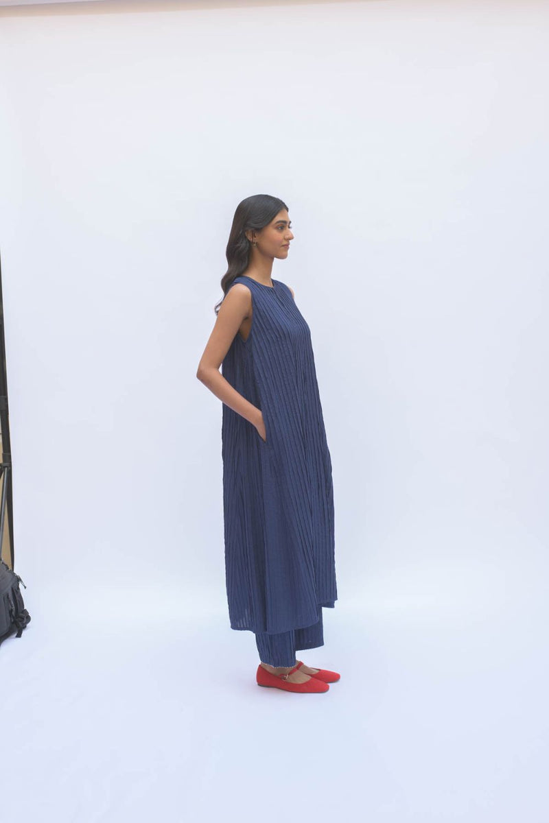 NEELI KURTA SET cotton by TOKREE in blue color for women in Singapore