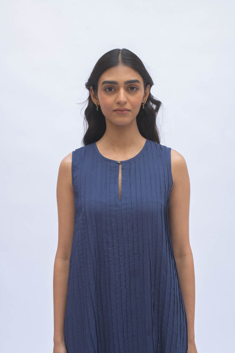 NEELI KURTA SET cotton by TOKREE in blue color for women in Singapore