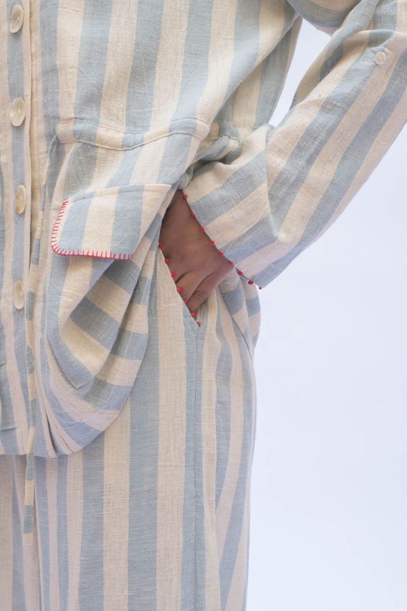 SOF PANT cotton by TOKREE in blue color for women in Singapore