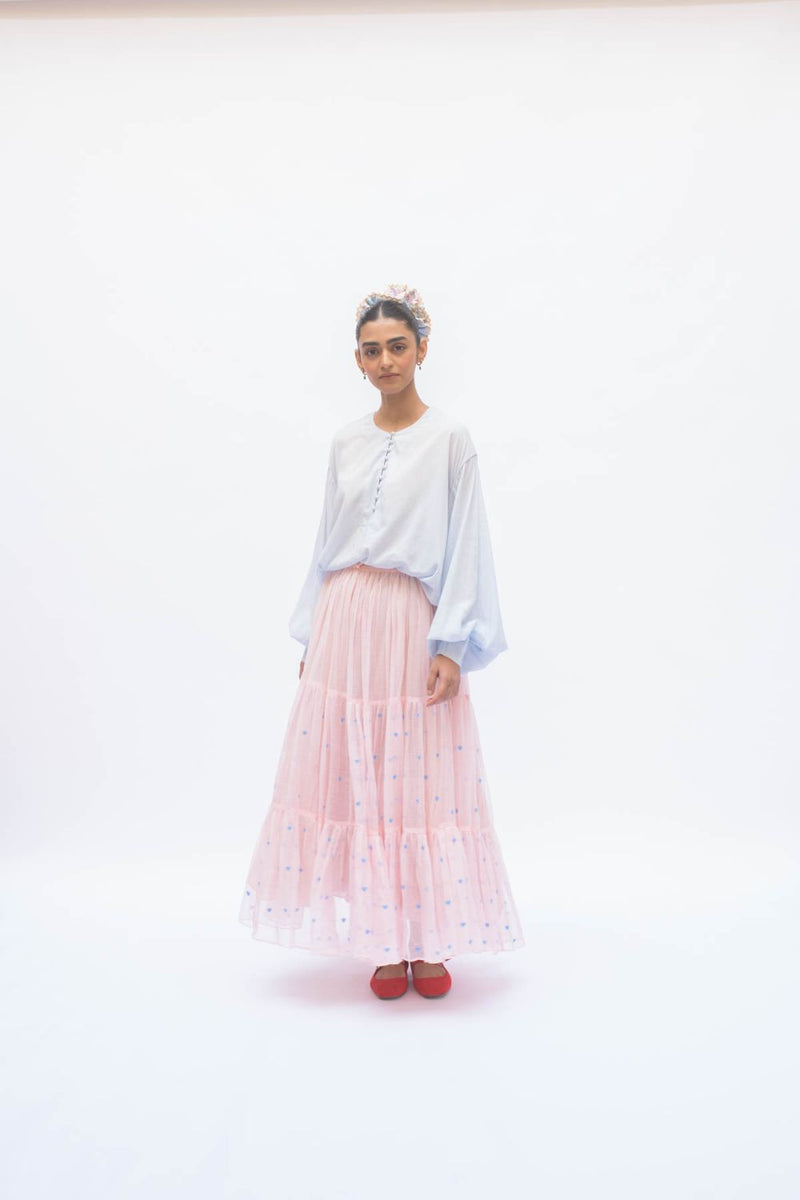MAYA SKIRT SALMON by TOKREE in pink color for women in Singapore