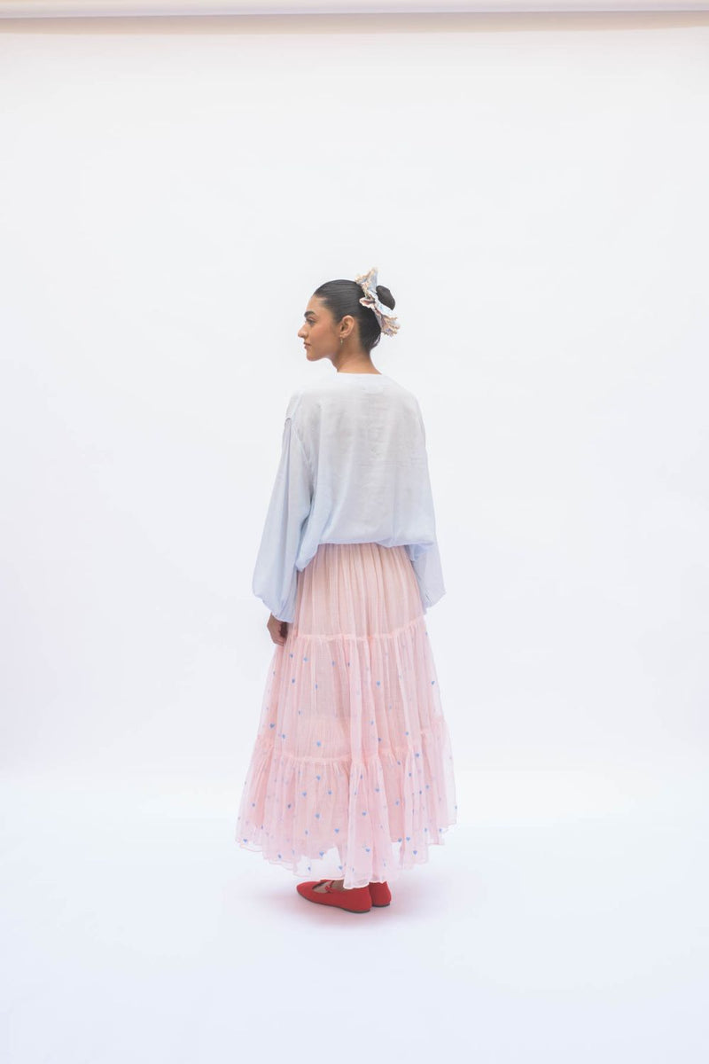MAYA SKIRT SALMON by TOKREE in pink color for women in Singapore