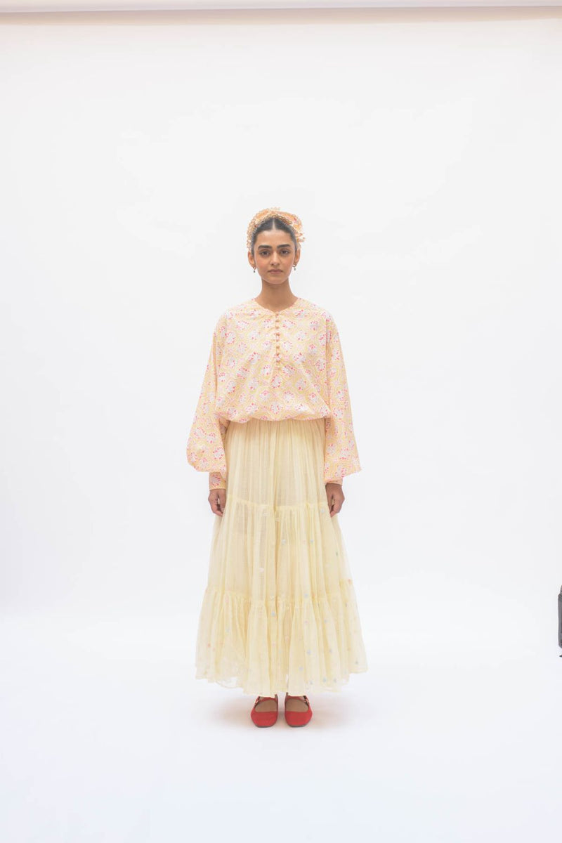 MAYA SKIRT LEMON by TOKREE in yellow color for women in Singapore
