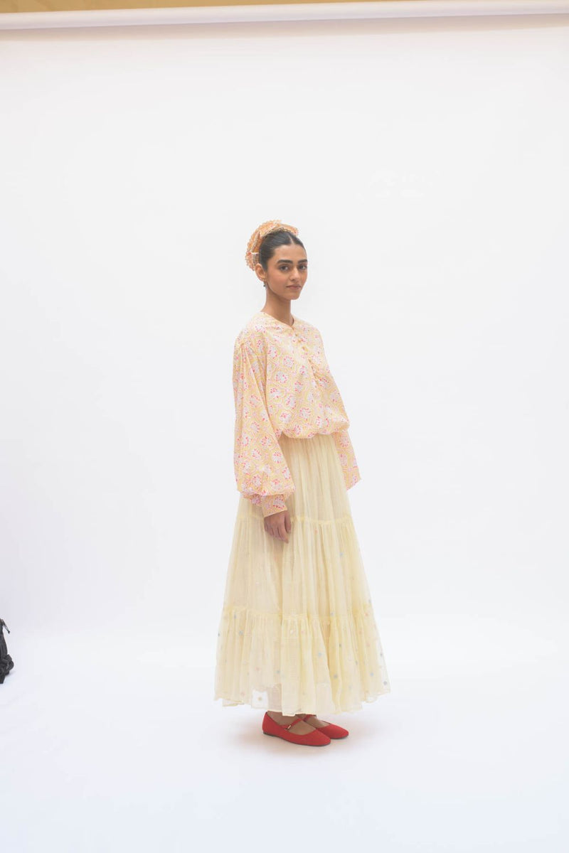 MAYA TOP LEMON cotton by TOKREE in yellow color for women in Singapore