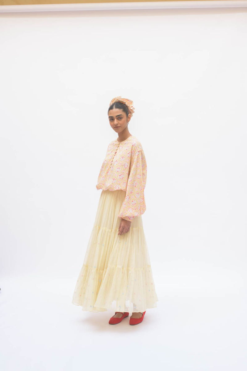 MAYA TOP LEMON cotton by TOKREE in yellow color for women in Singapore