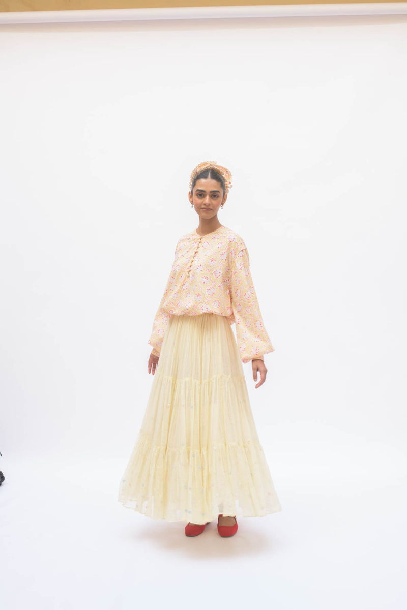 MAYA TOP LEMON cotton by TOKREE in yellow color for women in Singapore