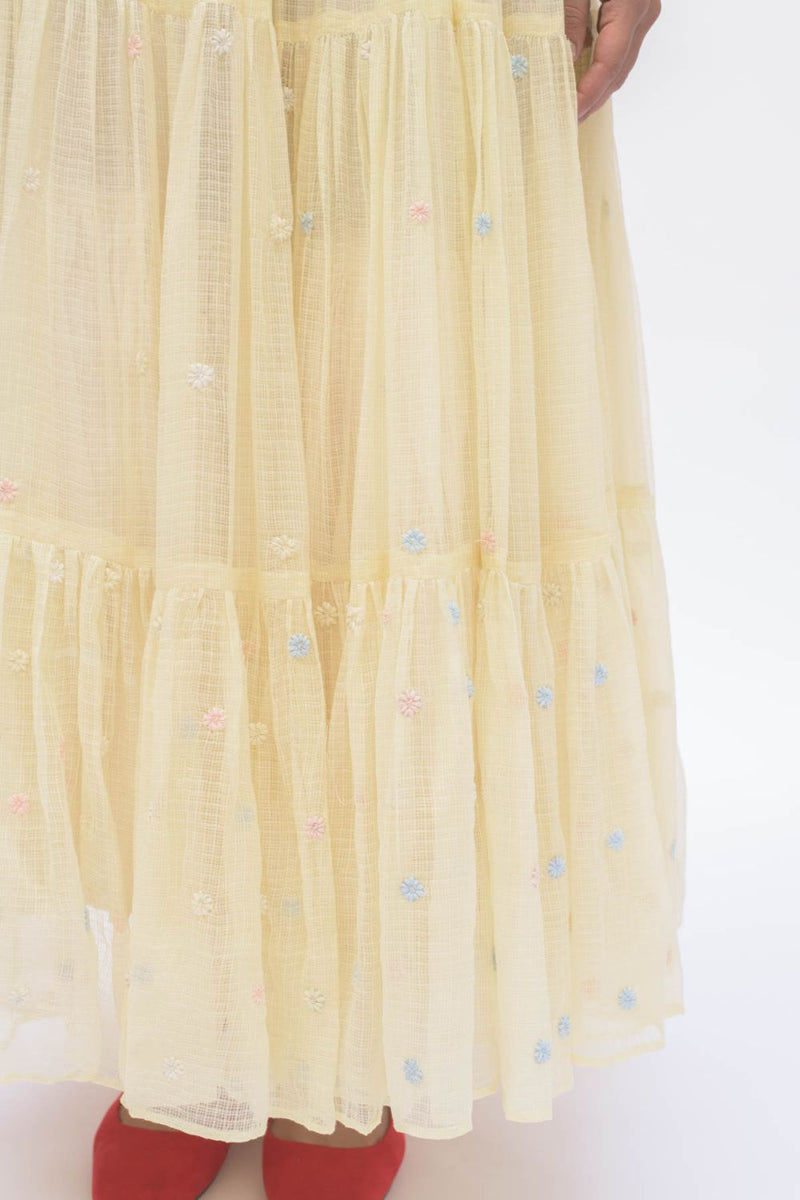 MAYA SKIRT LEMON by TOKREE in yellow color for women in Singapore