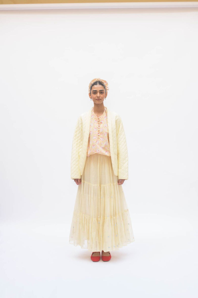 MAYA SKIRT LEMON by TOKREE in yellow color for women in Singapore