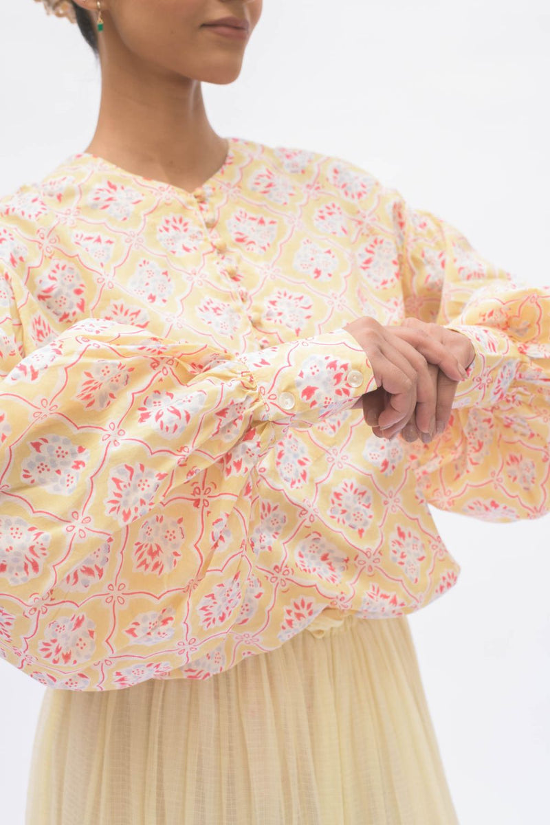 MAYA TOP LEMON cotton by TOKREE in yellow color for women in Singapore