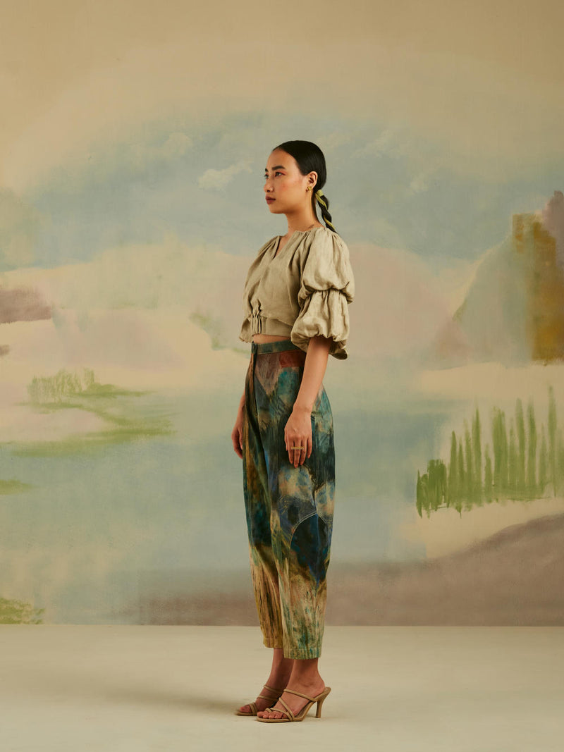 Top Stitch Pants - Valley cotton Bottoms by CORD for women in Singapore
