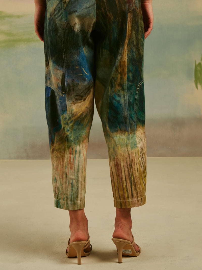 Top Stitch Pants - Valley cotton Bottoms by CORD for women in Singapore