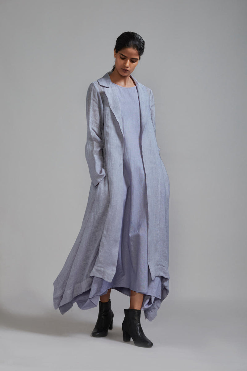 Trench Lavender Koza Jacket linen Jackets & Overlays by Mati for women in Singapore