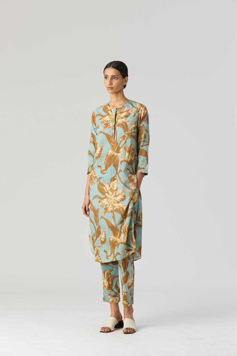 TREVI LONG KURTA SET cotton by Yam for women in Singapore