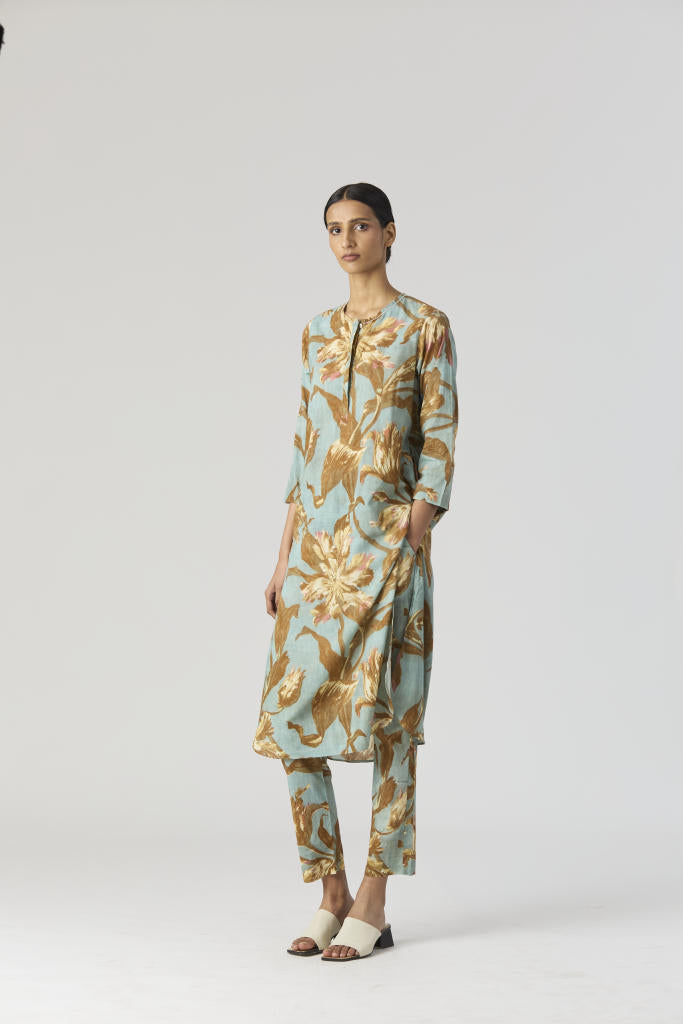 TREVI LONG KURTA SET cotton by Yam for women in Singapore