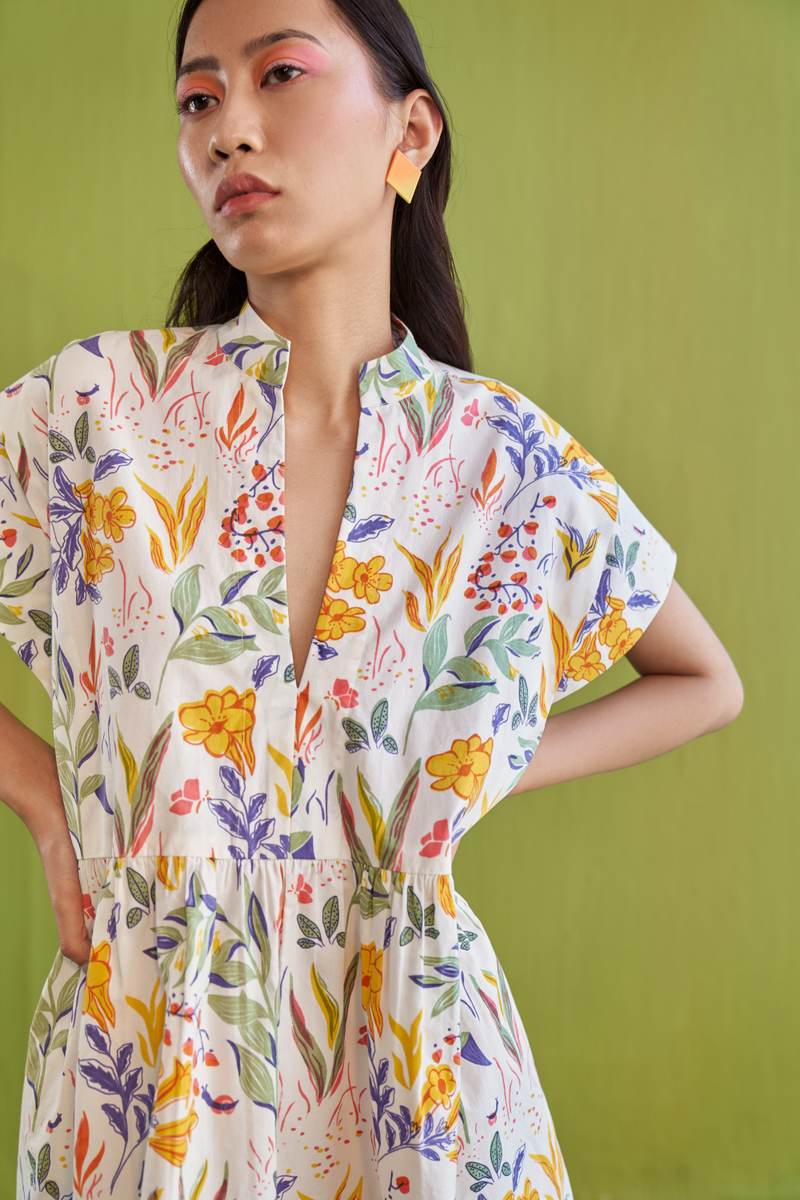 Tropical Garden Organic Cotton Dress