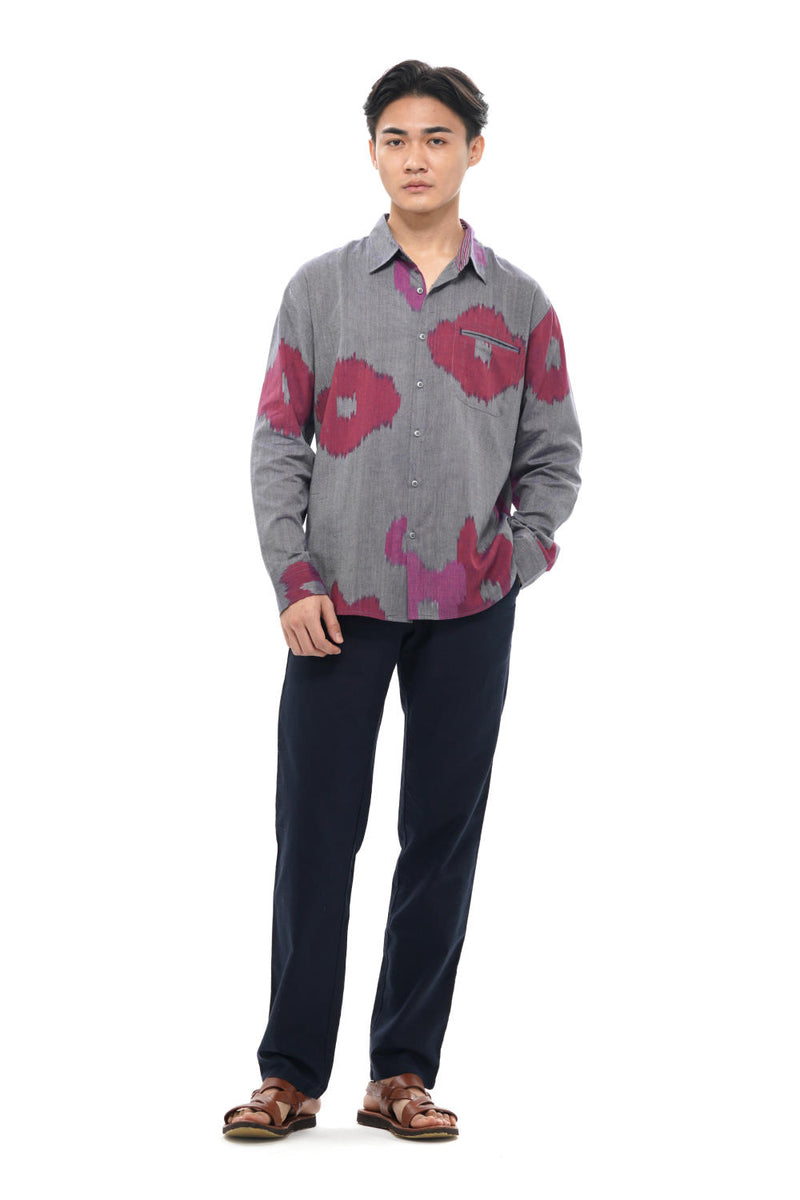 UME MENS FULL SHIRT 100% cotton by Translate Men in blue color for men in Singapore
